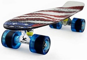 Meketec Complete Mini Cruiser Retro Skateboard for Kids