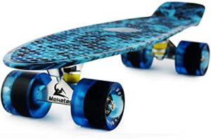 Meketec Skateboards Complete 22 Inch Mini Cruiser Retro Skateboard