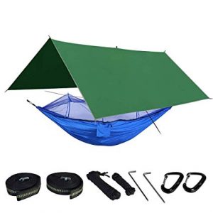BESMILE Camping Hammock Includes Mosquito Net, Rain Fly, Tree Straps, and Compression Sack review