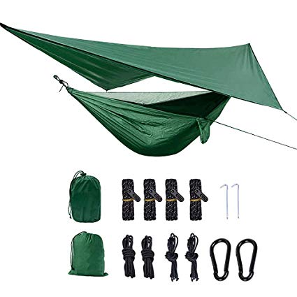 XIANGBAN Camping Hammock with Mosquito Net and Rainfly Tarp Portable Lightweight review