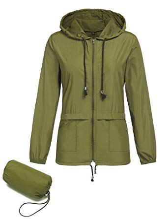 ZHENWEI Women Lightweight Jackets Waterproof Windbreaker Packable Outdoor Hooded Active Hiking Rain Jacket review