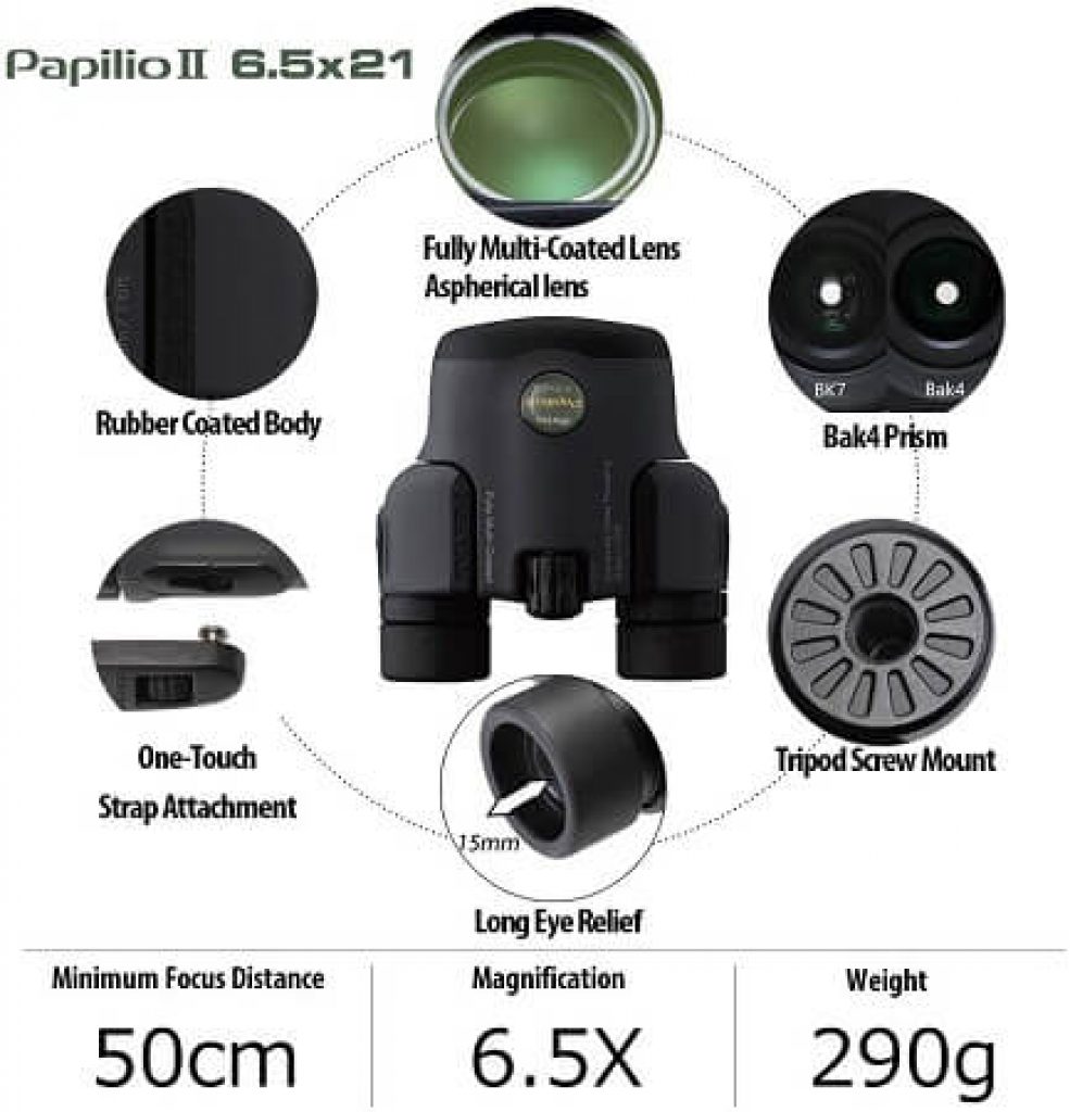 Pentax Papilio II 6.5x21 Binoculars