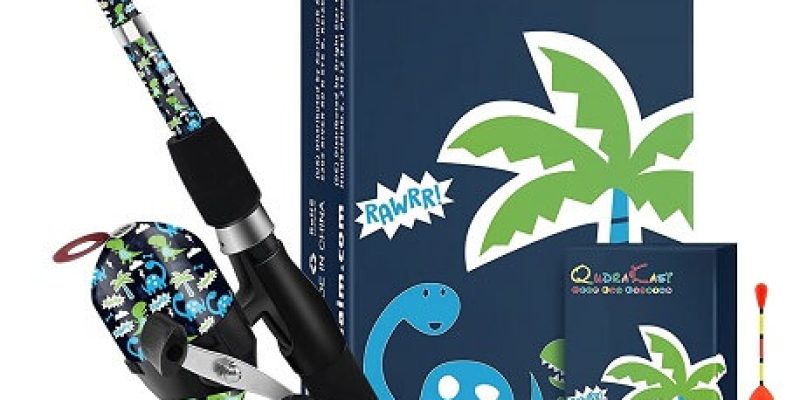 QudraKast Kids Fishing Pole and Reel Combo