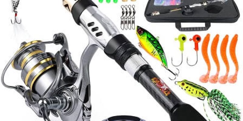 Sougayilang Telescopic Fishing Rod and Fishing Reel Combo Kits